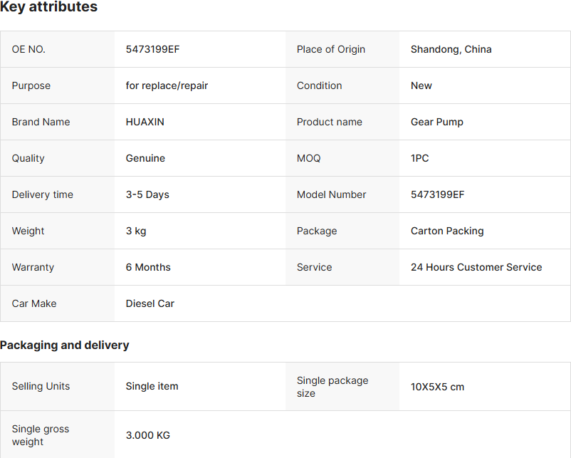 Pump Parts 5473199EF