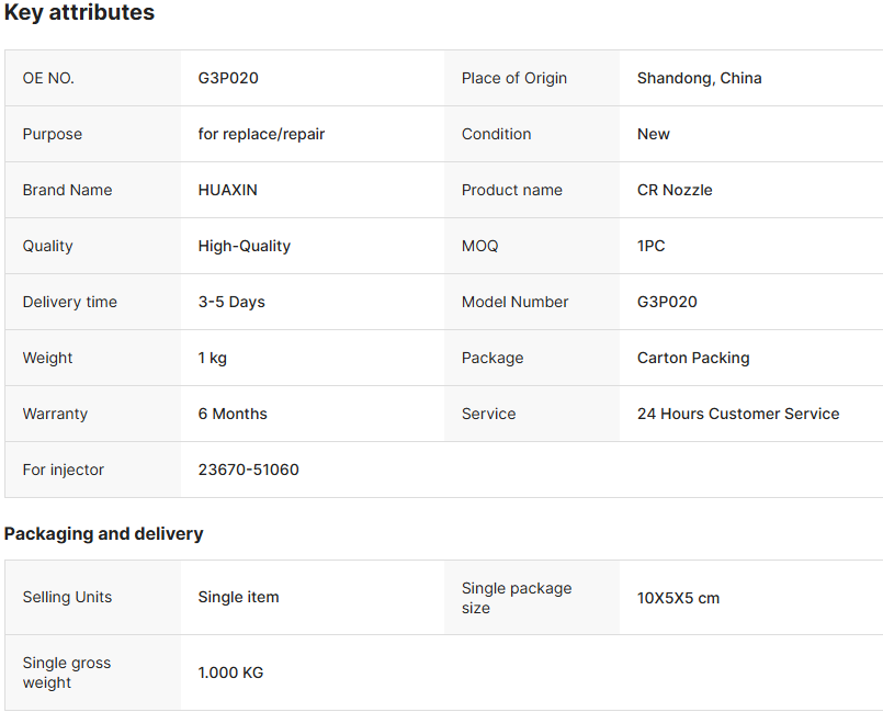Nozzle G3P020 (DLLA155G3P020)